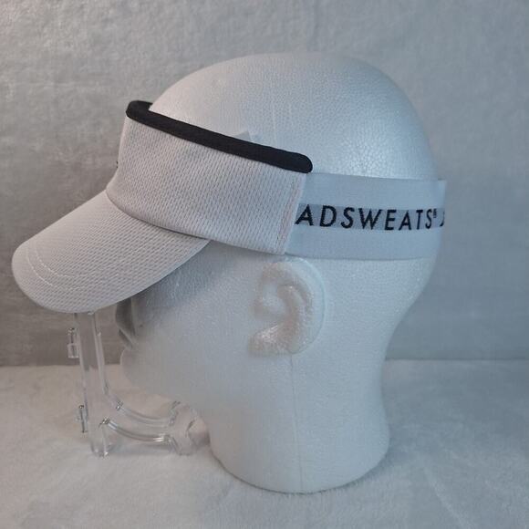 Angola Rugby Visor Hat Cap White One Size Coolmax Headsweats Elastic Band - Picture 3 of 9